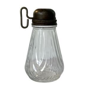 Vintage Clear Glass Nut Spice Grinder Turn Decor Retro Granny Cottage Farm House